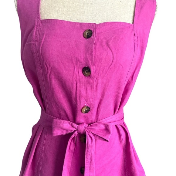 Ann Taylor Pink Sleeveless Buttoned Tank Top - Picture 2 of 8